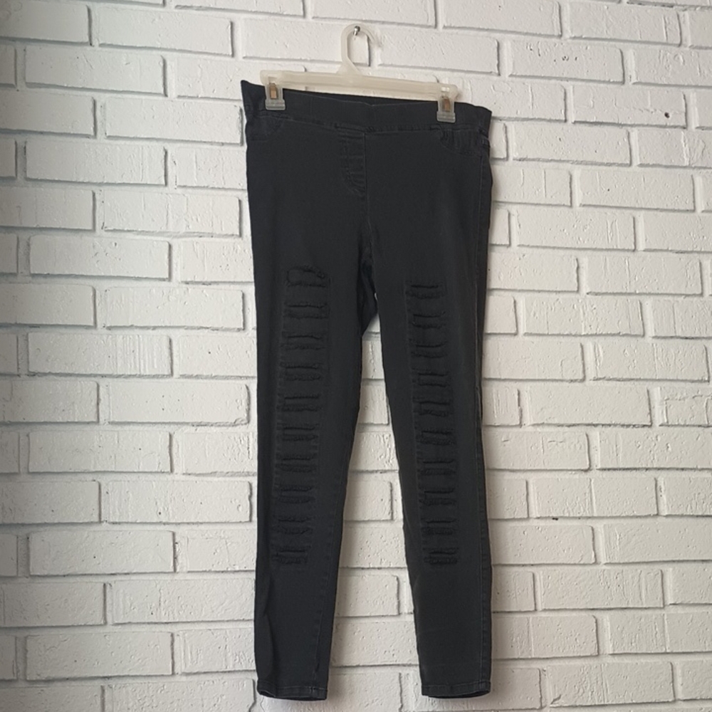 Black Distressed Women's Jeggings Size XL